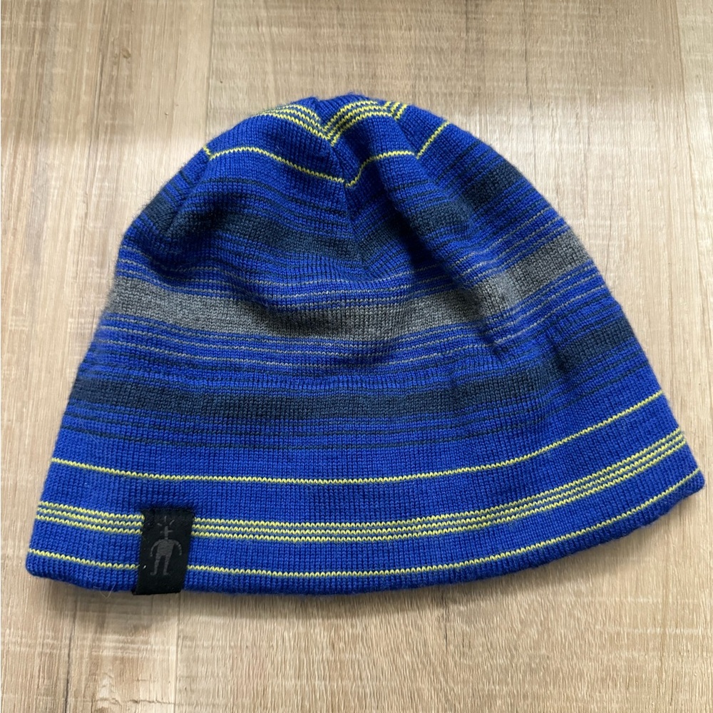 Smartwool Blue and Yellow Knit Beanie